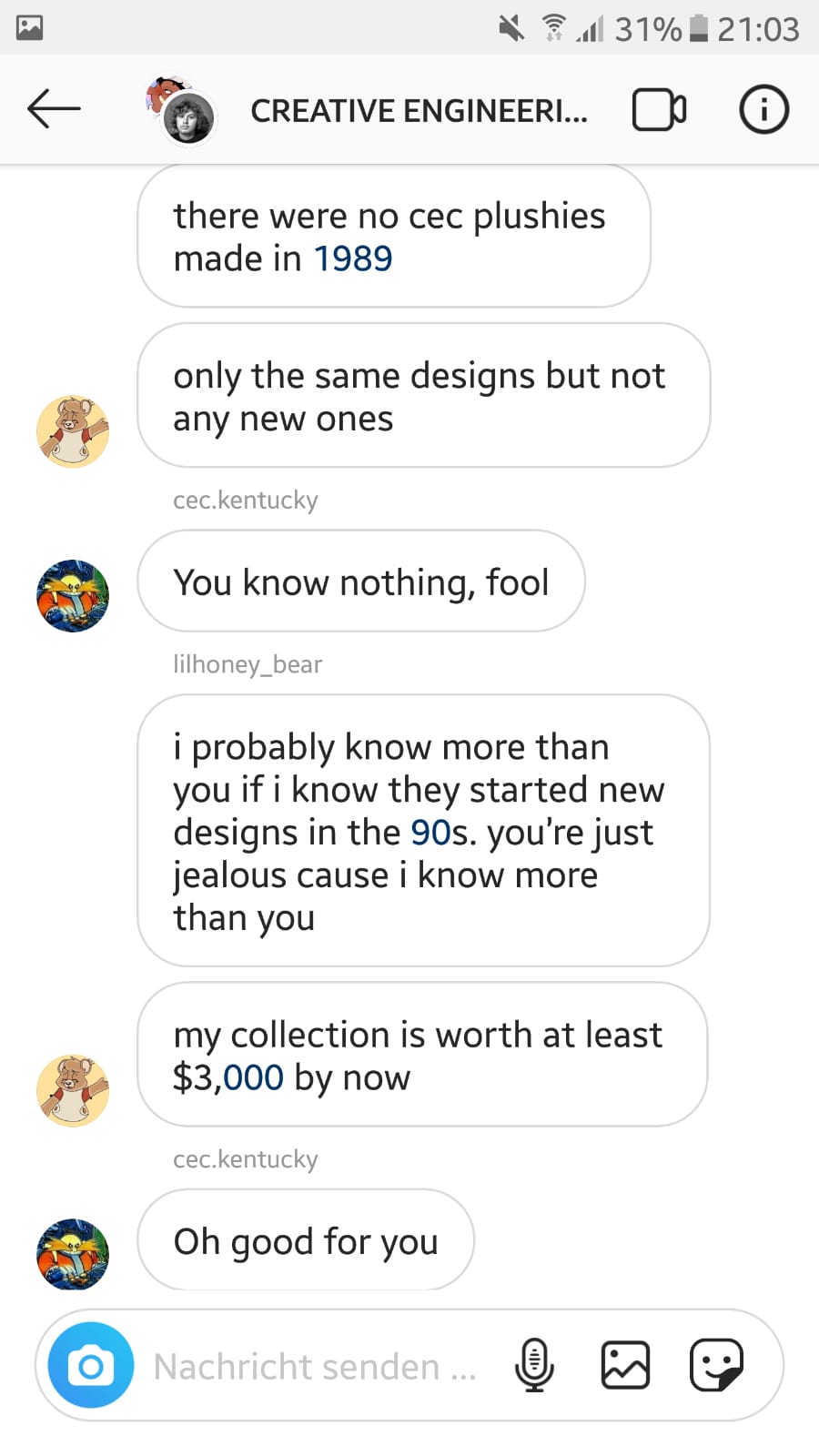 typical chat